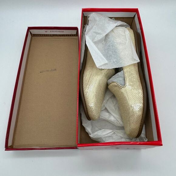 NIB Aerosoles Gold Sequin Smoking Loafers 5.5 Dressy Evening Party Costume New - Picture 5 of 16